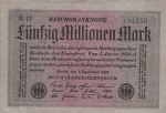 50 миллионов марок 01.09.1923 год