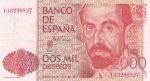 2000 песет 1980 год Испания