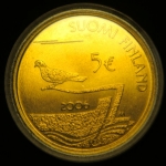 5 евро 2006 год Финляндия 150 лет демилитаризации Аландов