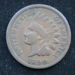 1 цент 1890 год США Indian Head Cent