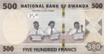 500 франков 2019 года  Руанда