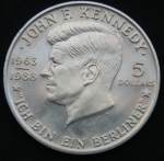 5 долларов 1988 год НИУЭ Джон Кеннеди