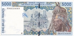 5000 франков 1999 год Кот Д-Ивуар: CFA-BCEAO