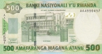500 франков 2004 год Руанда
