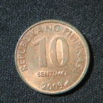 10 сентимо 2009 год Филиппины