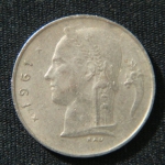 1 франк 1961 год Бельгия