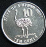 10 центов 1997 год Эритрея