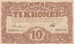 10 крон 1943 год Дания