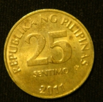 25 сентимо 2011 год Филиппины