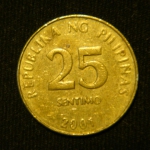 25 сентимо 2001 год  Филиппины
