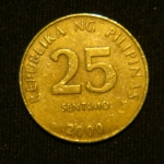 25 сентимо 2000 год Филиппины