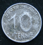 10 пфеннигов 1950 год  ГДР Е