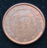 1 евроцент 2009 год  Испания