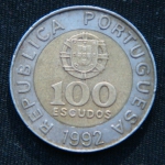 100 эскудо 1992 год