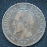 5 сантимов 1855 год Франция