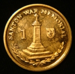 1 пенни 2008 год Остров Мэн SANTON WAR MEMORIAL