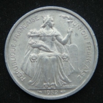 5 франков 1952 год Новая Каледония