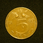 5 центов 1960 год Нидерланды