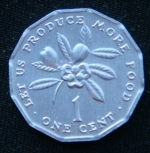 1 цент 1991 год Ямайка
