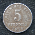 5 пфеннигов 1918 год