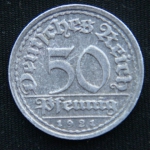 50 пфеннигов 1921 год F