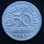 50 пфеннигов 1920 год G