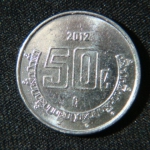 50 сентаво 2012 год Мексика