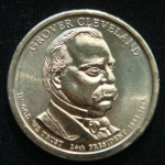 1 доллар 2012 год. 24-й Президент США - Гровер Кливленд