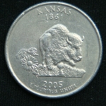 25 центов 2005 год Квотер штата Канзас P