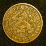 1 цент 1913 год Нидерланды