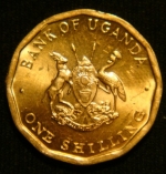 1 шиллинг 1987 год Уганда