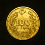 100 лир 1989 год