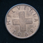 2 раппена 1969 год Швейцария