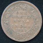 1\4 Анны Британская Индия 1889 год