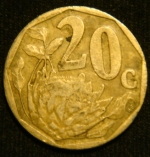 20 центов 1997 год ЮАР