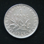 1 франк 1965 года