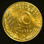 10 сантимов 1998 год