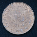 100 песо 1981 год Аргентина