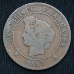 5 сантимов 1897 год Франция