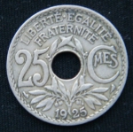 25 сантимов 1925 год Франция