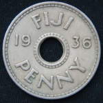 1 пенни 1936 год ФИДЖИ