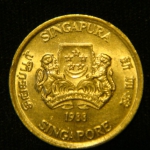 5 центов 1988 год Сингапур
