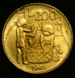200 лир 1995 год