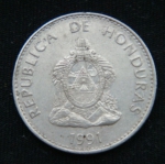 50 сентаво 1991 года Гондурас