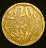 20 центов 1992 год ЮАР