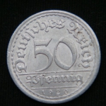 50 пфеннигов 1920 год А