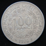 100 франков 1976 год Западная Африка  BCEAO