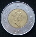 2 доллара 1996 год Канада