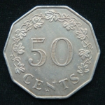 50 центов 1972 год МАЛЬТА