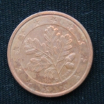 1 евроцент 2009 год D Германия